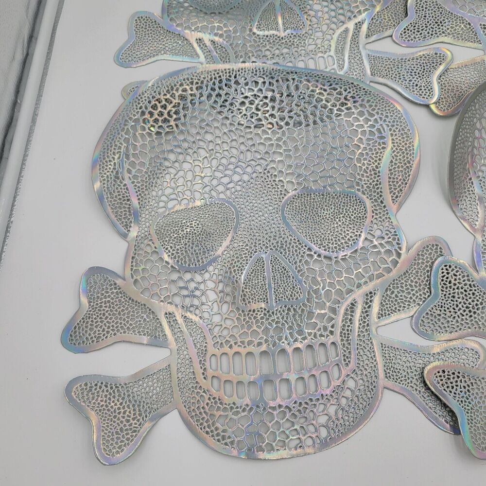 Skull Shape Vinyl Placemats - Set of 4 - Halloween